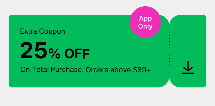 GREEN OLIVE App Only Extra Coupon 25% OFF On Total Purchase