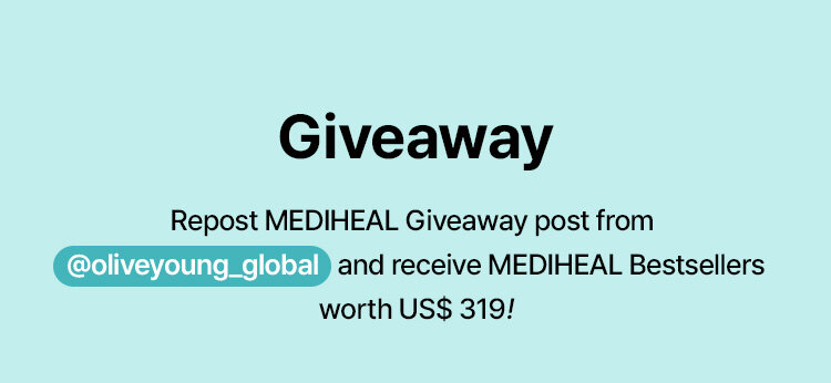 Giveaway Repost MEDIHEAL Giveaway post from @oliveyoung_global   and receive MEDIHEAL Bestsellers worth US$ 319!