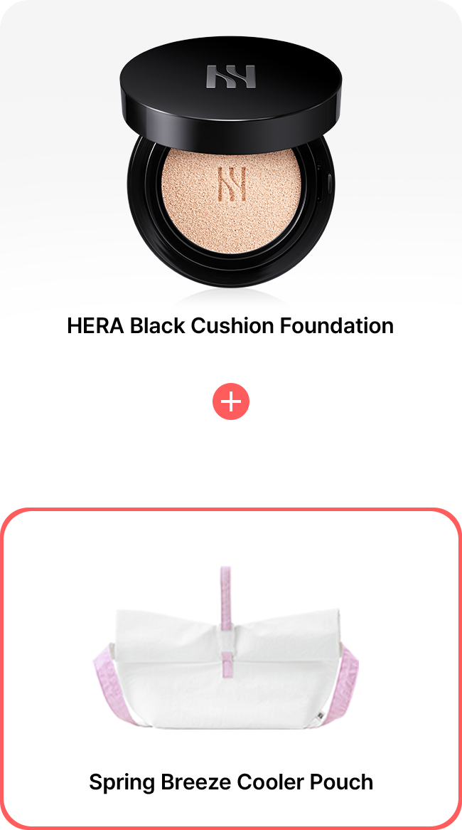 HERA Black Cushion Foundation + Spring Breeze Cooler Pouch