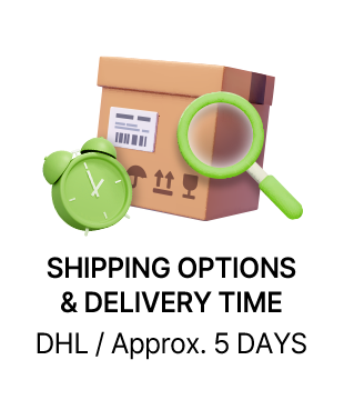 SHIPPING OPTIONS & DELIVERY TIME DHL / Approx. 5 DAYS