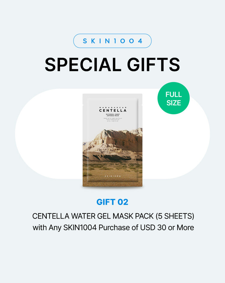 SKIN1004 SPECIAL GIFTS FULL SIZE GIFT 02 CENTELLA WATER GEL MASK PACK (5 SHEETS) with Any SKIN1004 Purchase of USD 30 or More