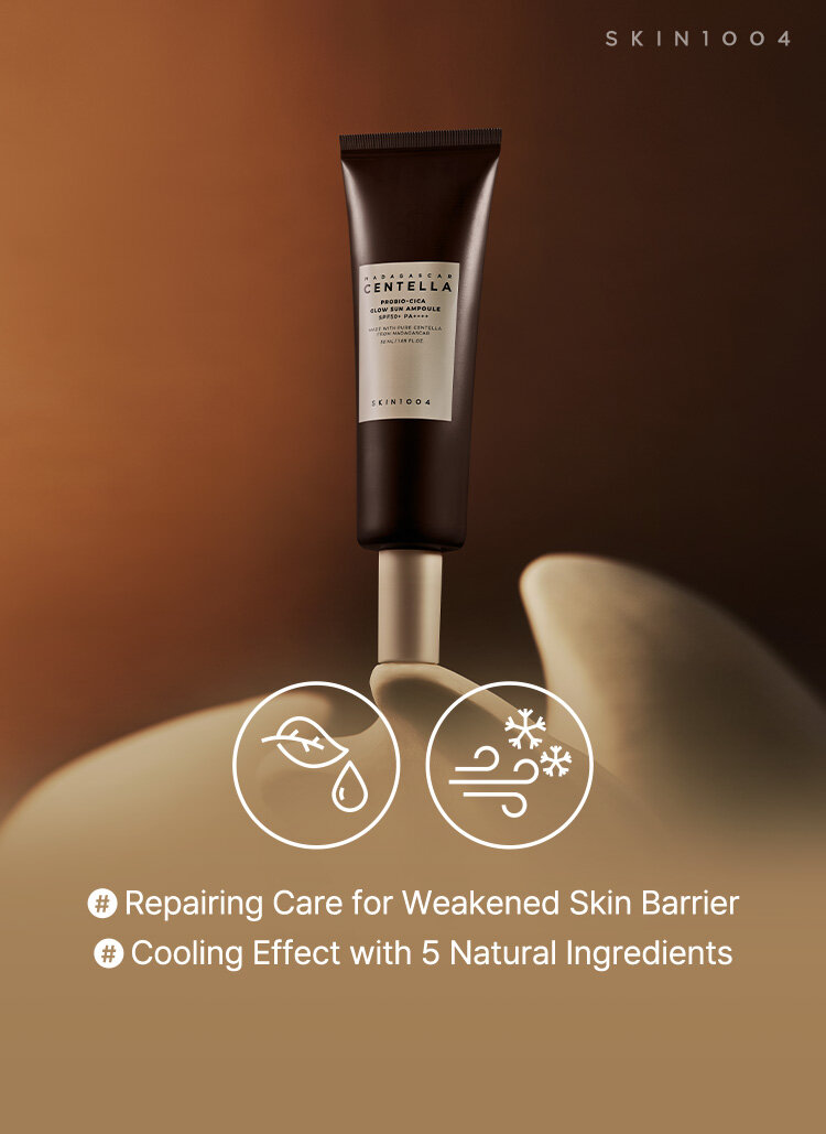 SKIN1004 #Repairing Care for Weakened Skin Barrier #Cooling Effect with 5 Natural Ingredients