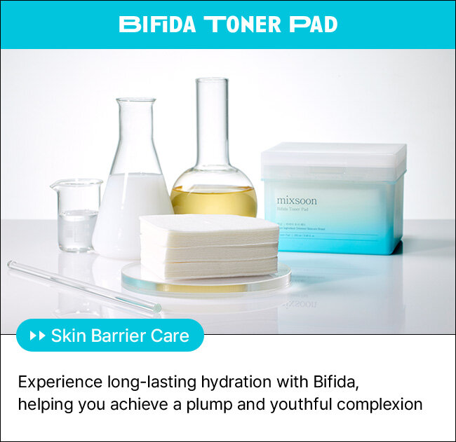 BIFIDA TONER PAD Skin Barrier Care Experience long-lasting hydration with Bifida, helping you achieve a plump and youthful complexion