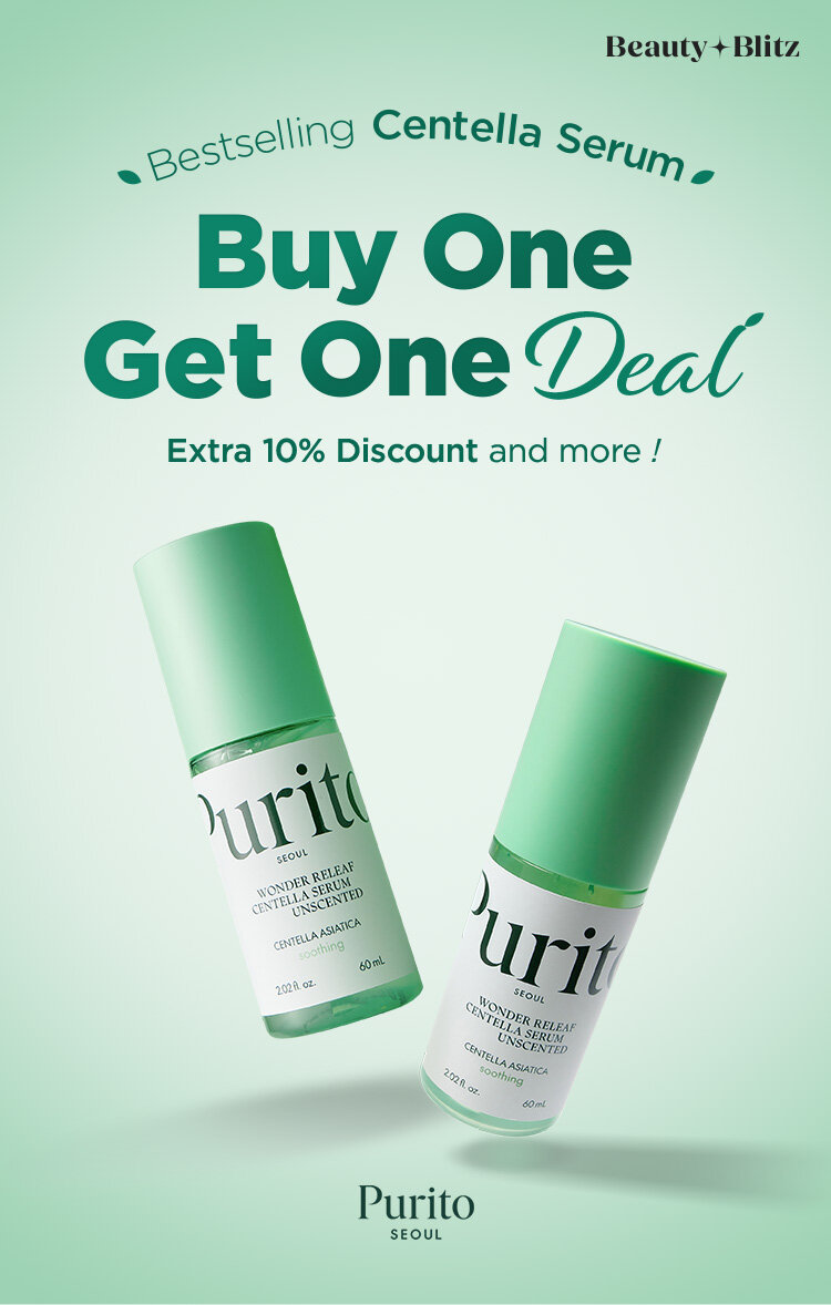 Beauty Blitz Bestselling Centella Serum Buy One Get One Deal Extra 10% Discount and more! Purito SEOUL