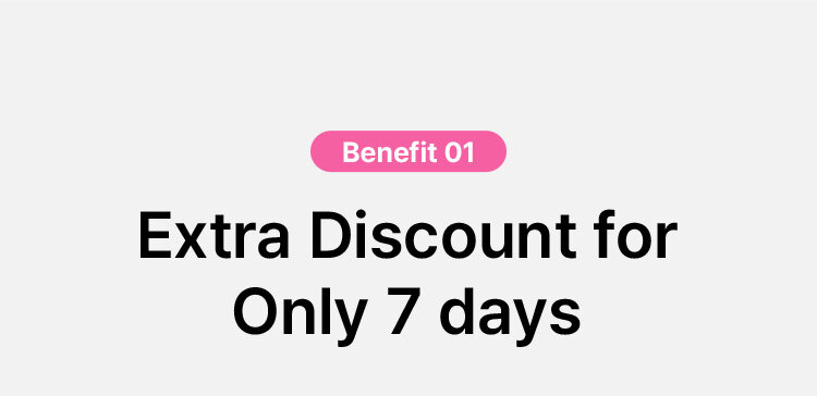 Benefit 01 Extra Discount for Only 7 days