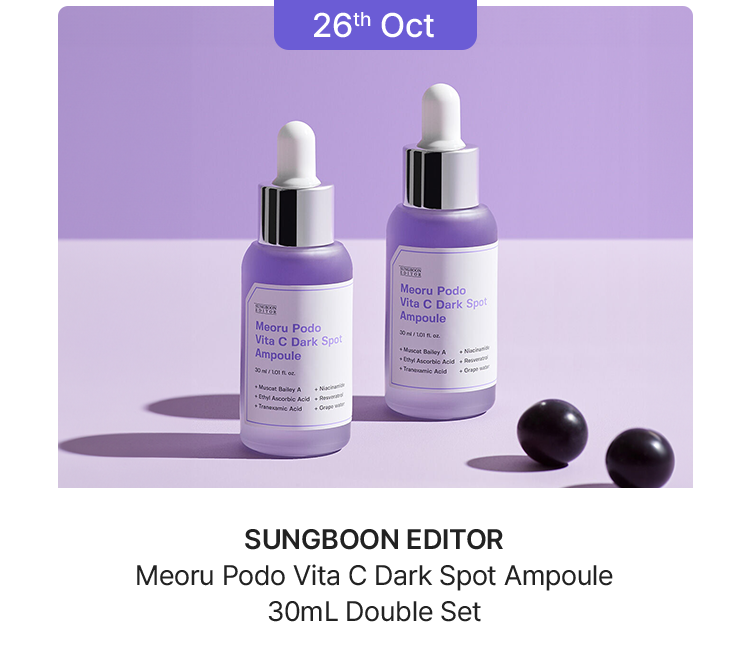 26th Oct SUNGBOON EDITOR Meoru Podo Vita C Dark Spot Ampoule 30mL Double Set