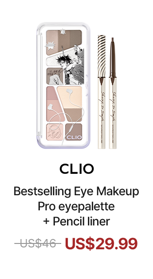 CLIO Bestselling Eye Makeup Pro eyepalette + Pencil liner US$29.99