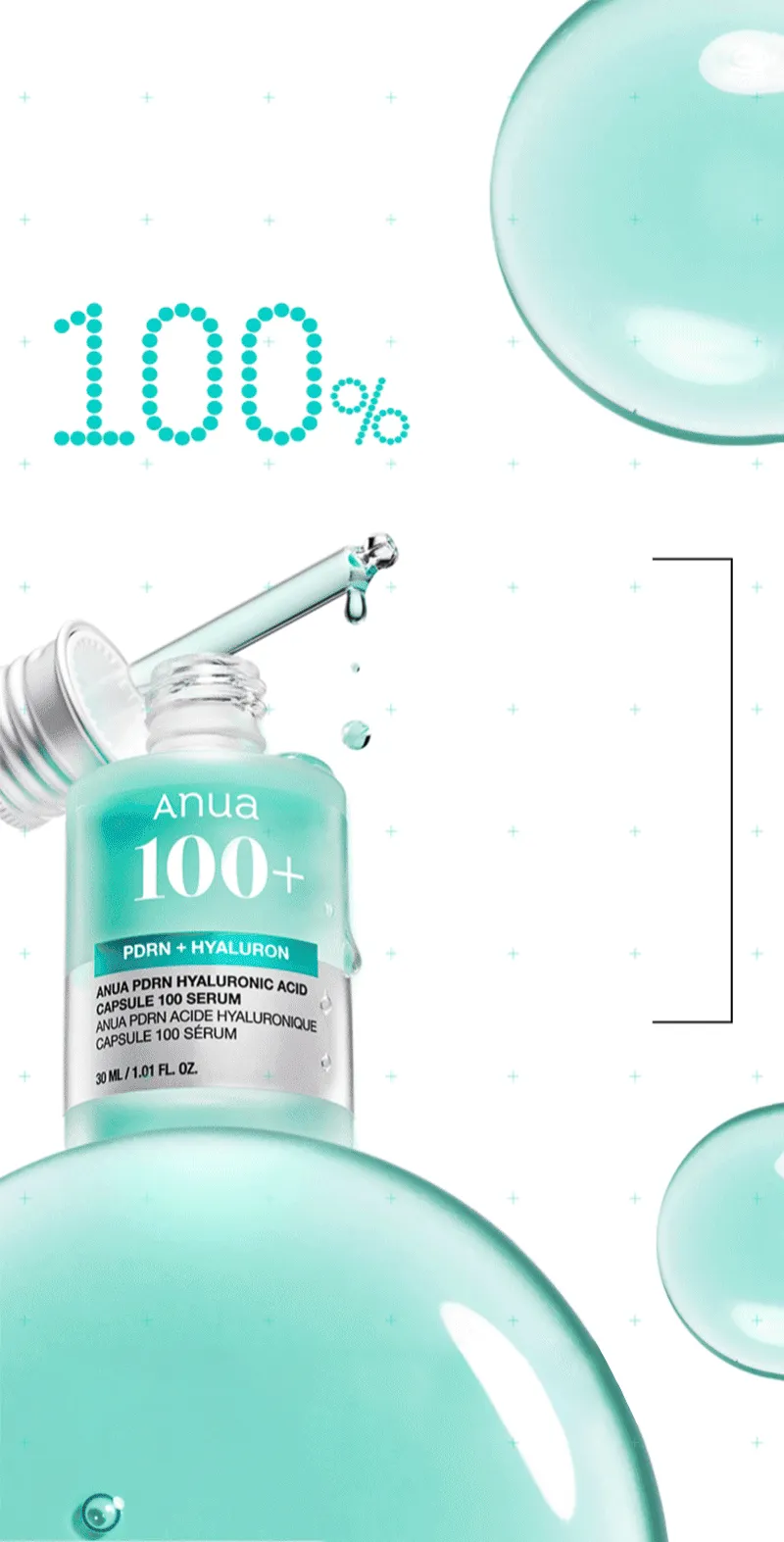 Anua PDRN Hyaluronic Capsule 100 Serum 30ml Refill Set
