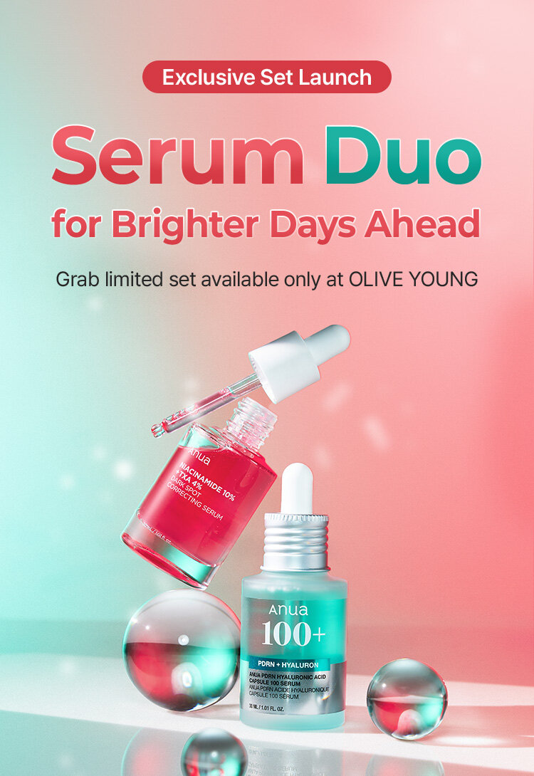 Exclusive Set Launch Serum Duo for Brighter Days Ahead Grab limited set available only at OLIVE YOUNG