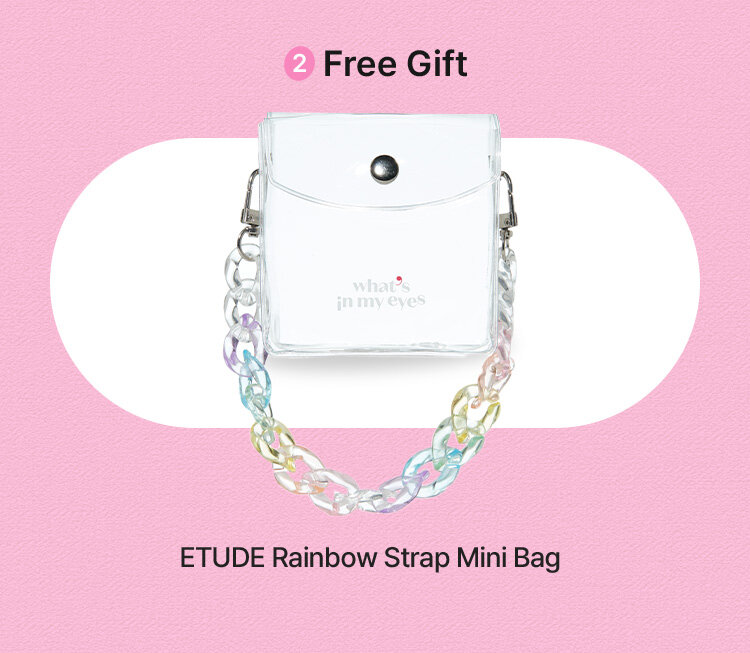 2 Free Gift ETUDE Rainbow Strap Mini Bag