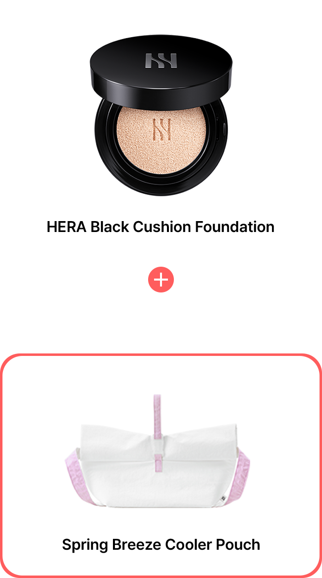 HERA Black Cushion Foundation + Spring Breeze Cooler Pouch