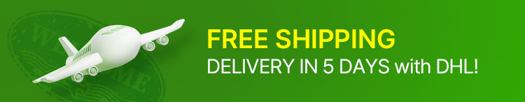 FREE SHIPPING DELIVERY IN 5 DAYS with DHL!