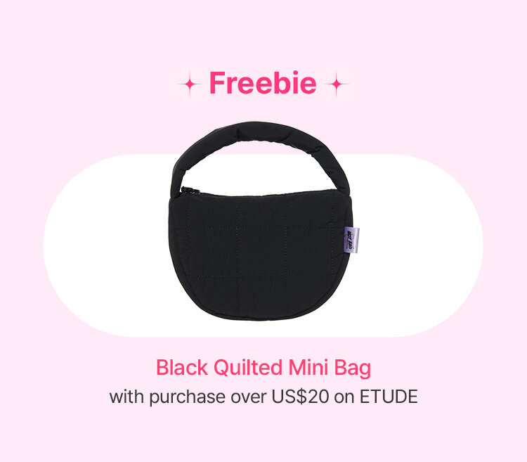 Freebie Black Quilted Mini Bag with purchase over US$20 on ETUDE