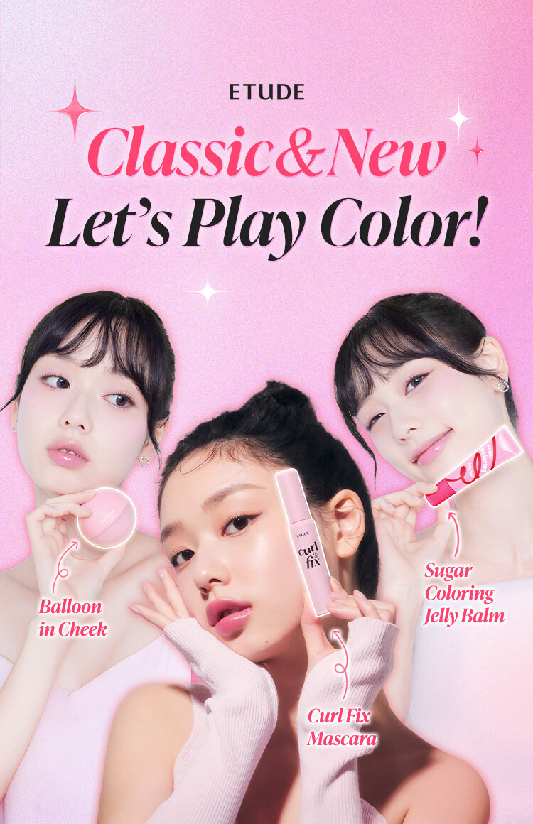 Classic & New Let’s Play Color! Balloon in Cheek Curl Fix Mascara Sugar Coloring Jelly Balm