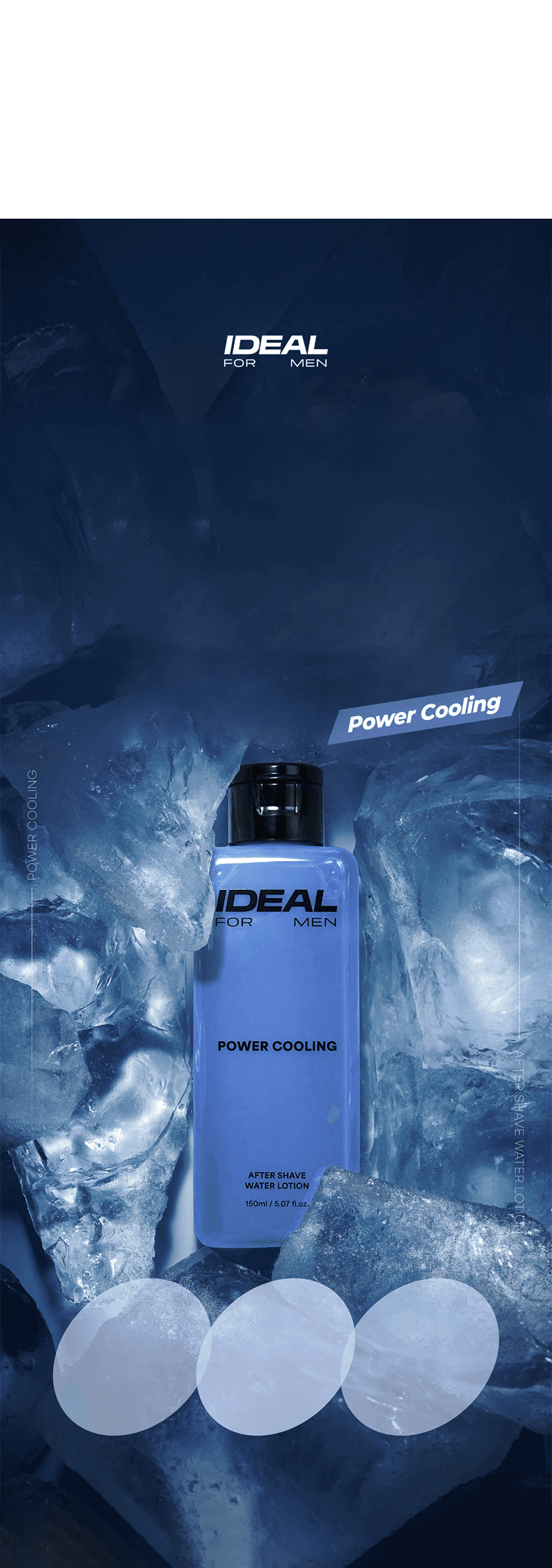 Ideal for Men パワークーリングアフターシェイブウォーターローション