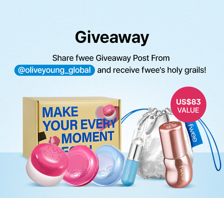 Giveaway Event Share fwee Giveaway Post From @oliveyoung_global and recteive fwee's holy grails