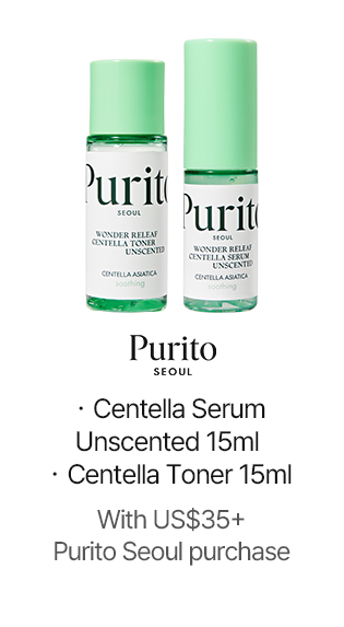 Purito SEOUL Centella Serum Unscented 15ml Centella Toner 15ml With US$35+ Purito Seoul purchase