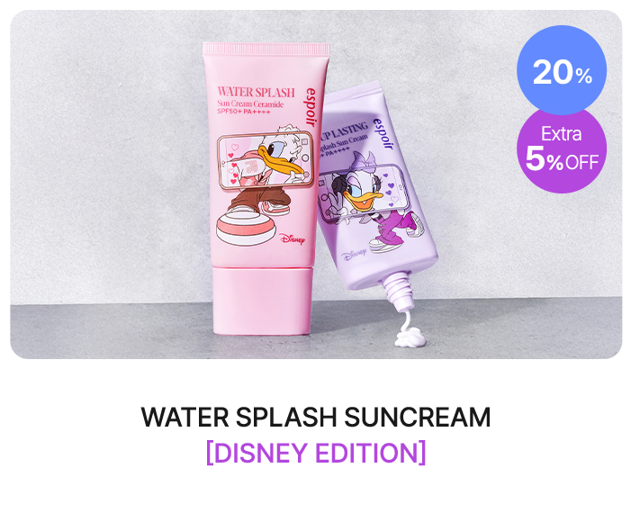 20% Extra 5% off Water Splash Suncream [DISNEY EDITION]