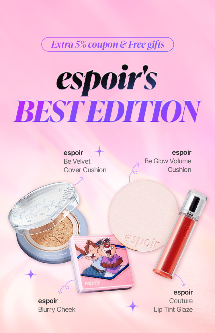Extra 5% coupon & Free gifts espoir's BEST EDITION