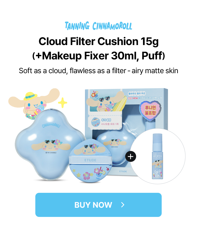 Cloud Filter Cushion 15g (+Makeup Fixer 30ml, Puff) BUY NOW