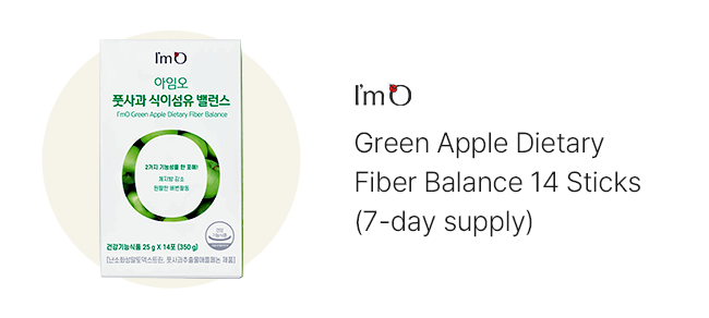I’mO: Green Apple Dietary Fiber Balance 14 Sticks (7-day supply)