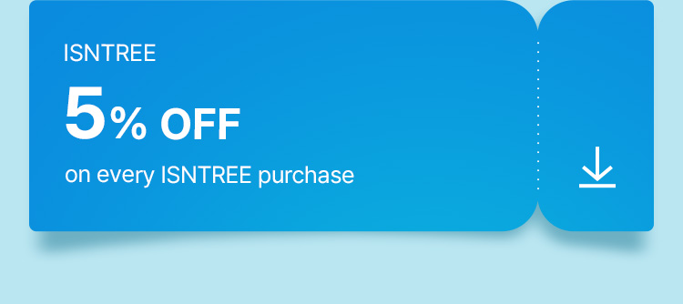 ISNTREE Coupon 5% OFF on every ISNTREE purchase