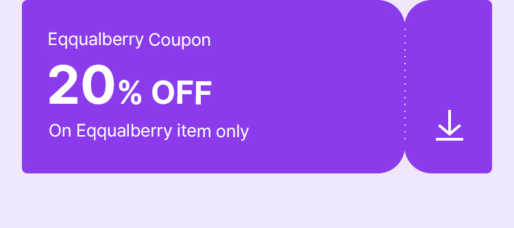 Eqqualberry Coupon 20% OFF On Eqqualberry item only
