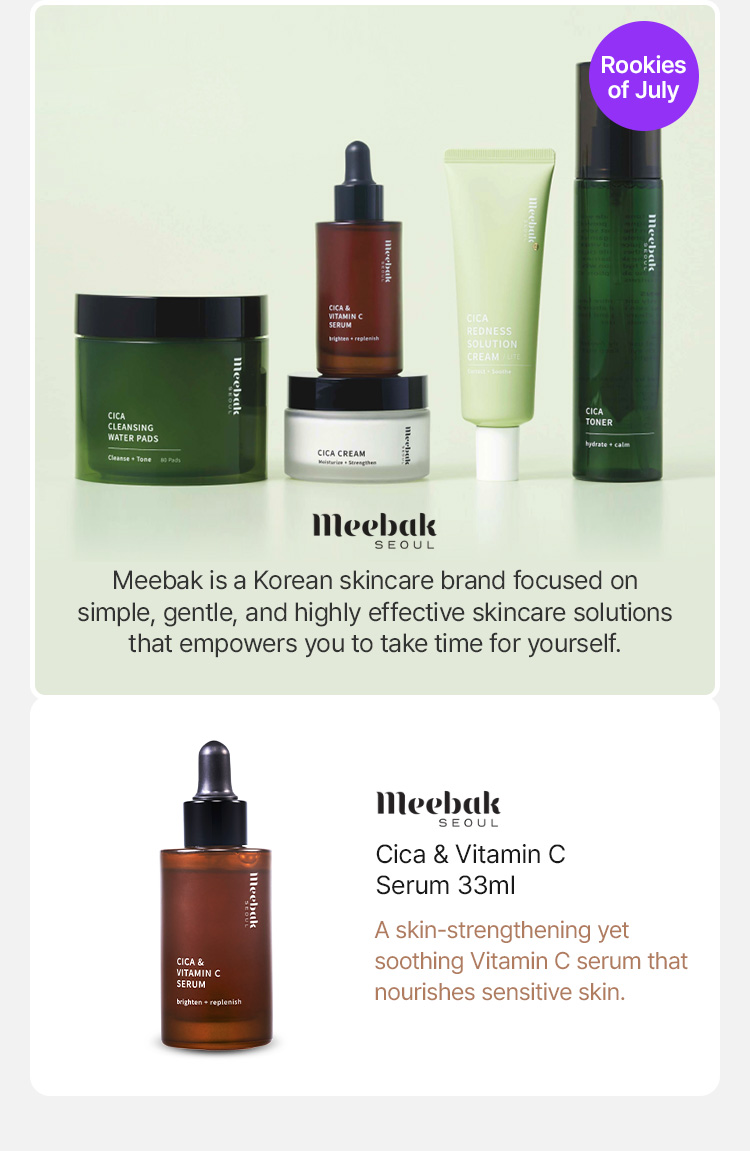 Meebak SEOUL Meebak is a Korean skincare brand focused on simple, gentle, and highly  effective skincare solutions that empowers you to take time for yourself.