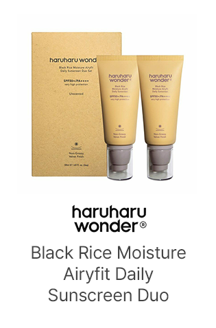 haruharu wonder: Black Rice Moisture Airyfit Daily Sunscreen Duo