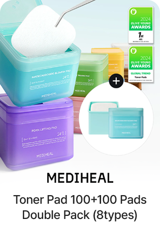 MEDIHEAL: Toner Pad 100+100 Pads Double Pack (8types)