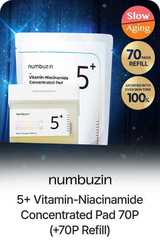 numbuzin: 5+ Vitamin·Niacinamide Concentrated Pad 70P (+70P Refill)