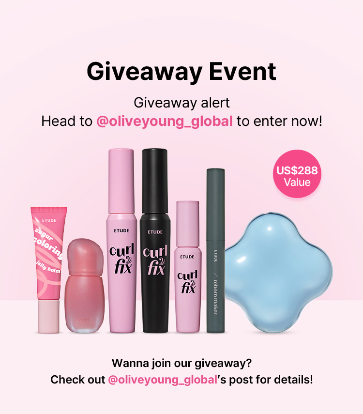 Giveaway Event – Giveaway alert! Head to @oliveyoung_global to enter now (US$28 Value)