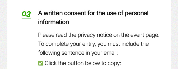 03 A written consent for the use of personal information