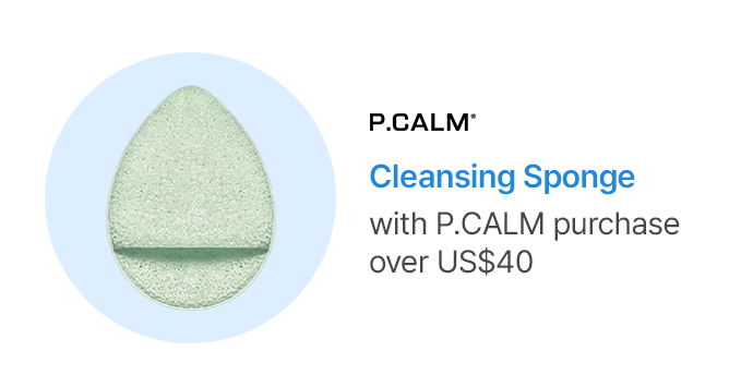 P.CALM Cleansing Sponge with P.CALM purchase over US$40