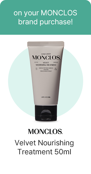 on your MONCLOS brand purchase! Velvet Nourishing Treatment 50ml