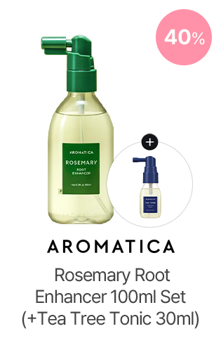 40% AROMATICA Rosemary Root Enhancer 100ml Set (+Tea Tree Tonic 30ml)