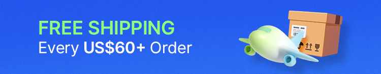 FREE SHIPPING – Every US$60+ Order