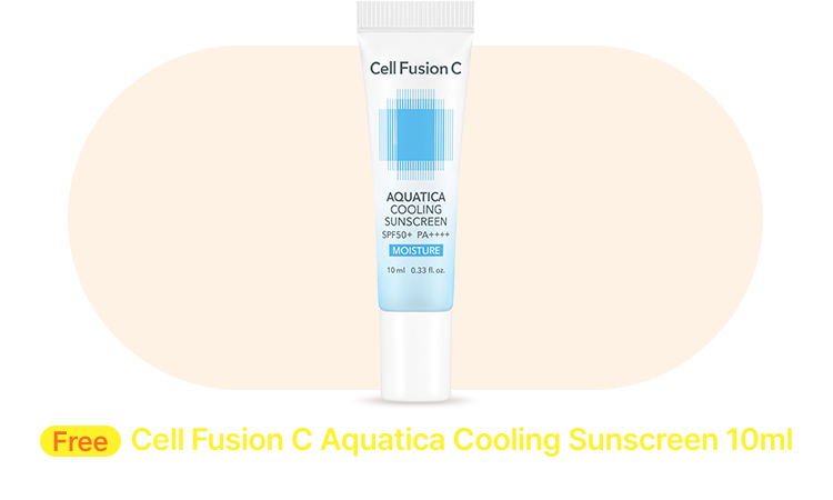 Free Cell Fusion C Aquatica Cooling Sunscreen 10ml on US$20+ Cellfusion C item purchase