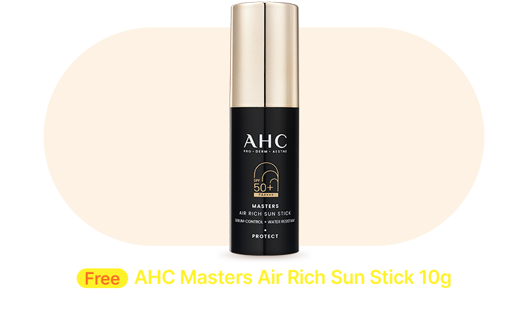 Free AHC Masters Air Rich Sun Stick 10g on US$20+ AHC item purchase