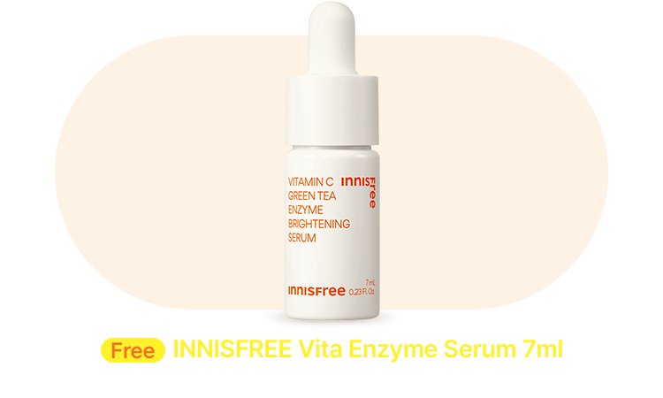 Free INNISFREE Vita Enzyme Serum 7ml on every Vita C Tone Up Sunscreen Set purchase
