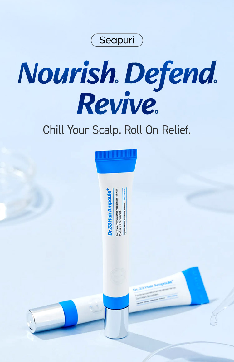 seapuri Nourish. Defend. Revive. Chill Your Scalp. Roll On Relief.