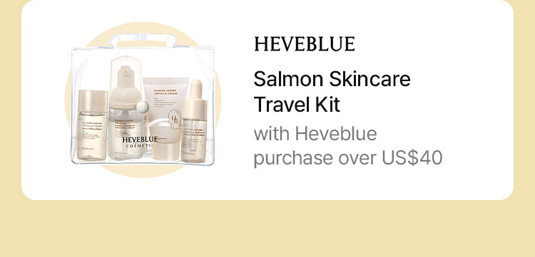 HEVEBLUE, Salmon Skincare Travel Kit with Heveblue purchase over US$40