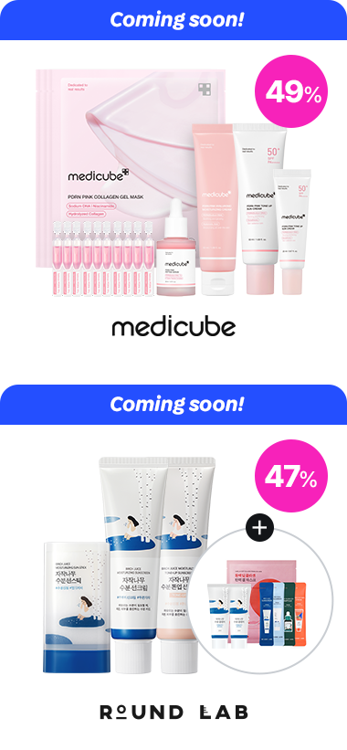coming soon 49% medicube coming soon 47% ROUND LAB