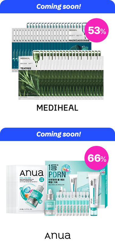 coming soon 53% MEDIHEAL coming soon 66% anua