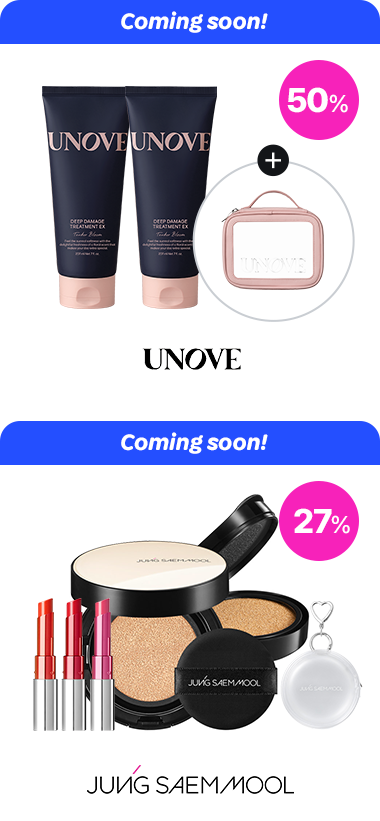 coming soon 50% UNOVE coming soon 27% JUNGSAMMOOL