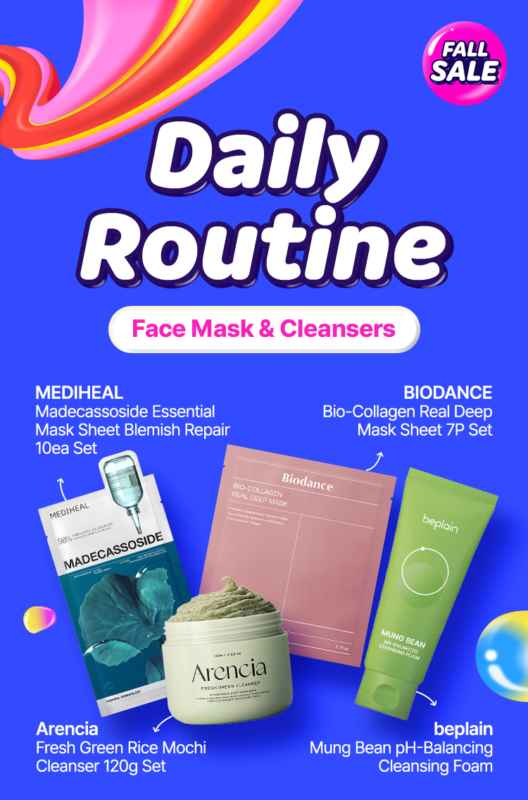FALL SALE Daily Routine Face Mask & Cleansers
