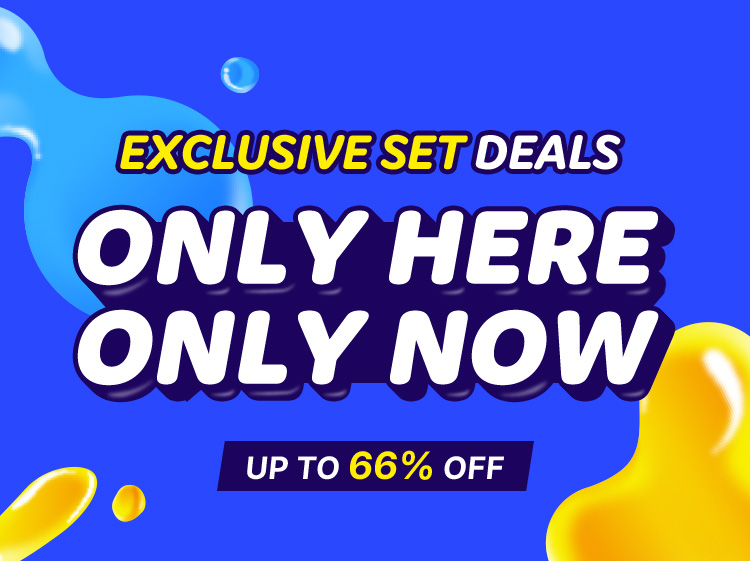 EXCLUSIVE SET DEALS ONLY HERE ONLY NOW UP TO 66% OFF