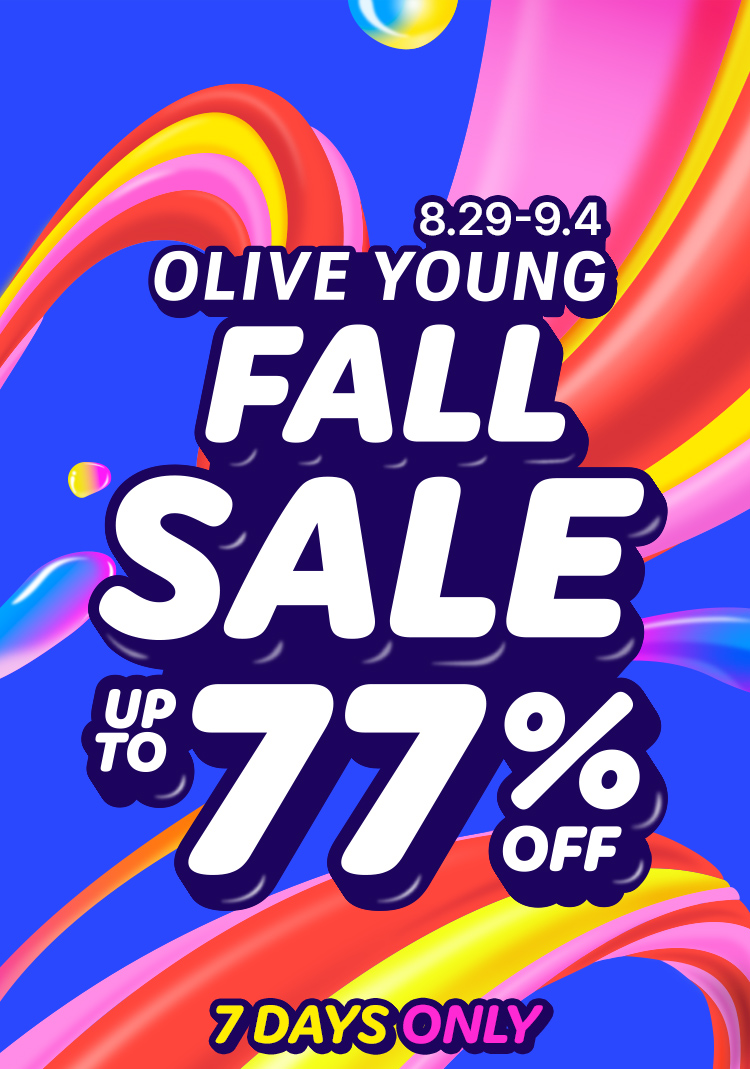 OLIVE YOUNG FALL SALE UP TO 77% OFF 8.29-9.4 7 DAYS ONLY