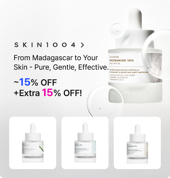 SKIN1004 From Madagascar to Your Skin - Pure, Gentle, Effective. ~15% OFF +Extra 15% OFF!