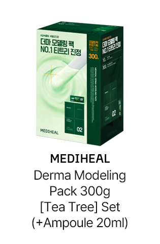 MEDIHEAL: Derma Modeling Pack 300g (Tea Tree) Set (+Ampoule 20ml)